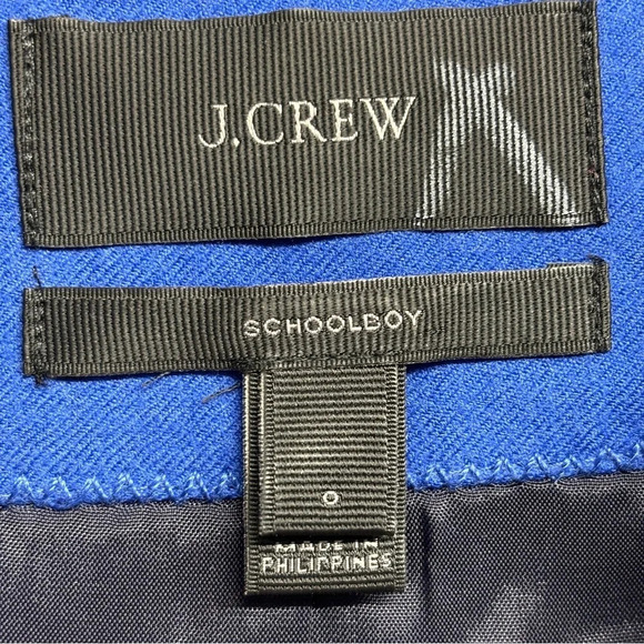 J. Crew Royal Blue Wool Original Schoolboy Blazer Sz 0 Gold Buttons - Picture 4 of 9